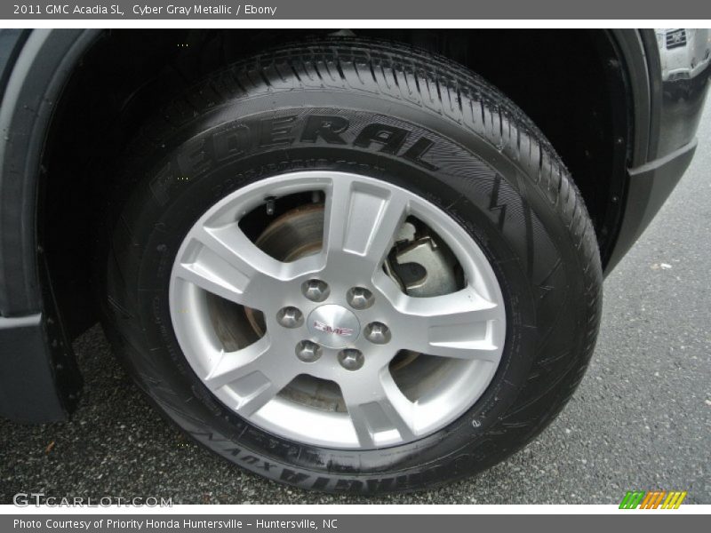 Cyber Gray Metallic / Ebony 2011 GMC Acadia SL