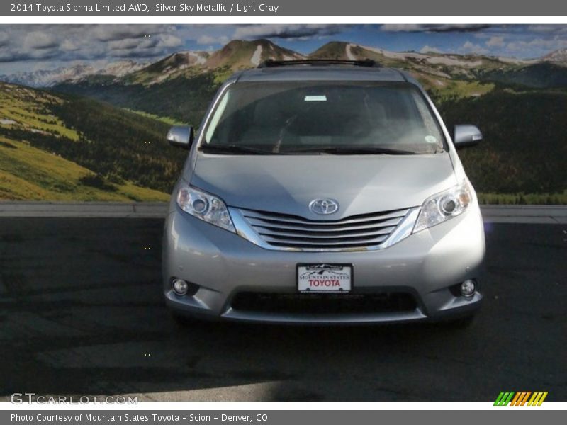 Silver Sky Metallic / Light Gray 2014 Toyota Sienna Limited AWD