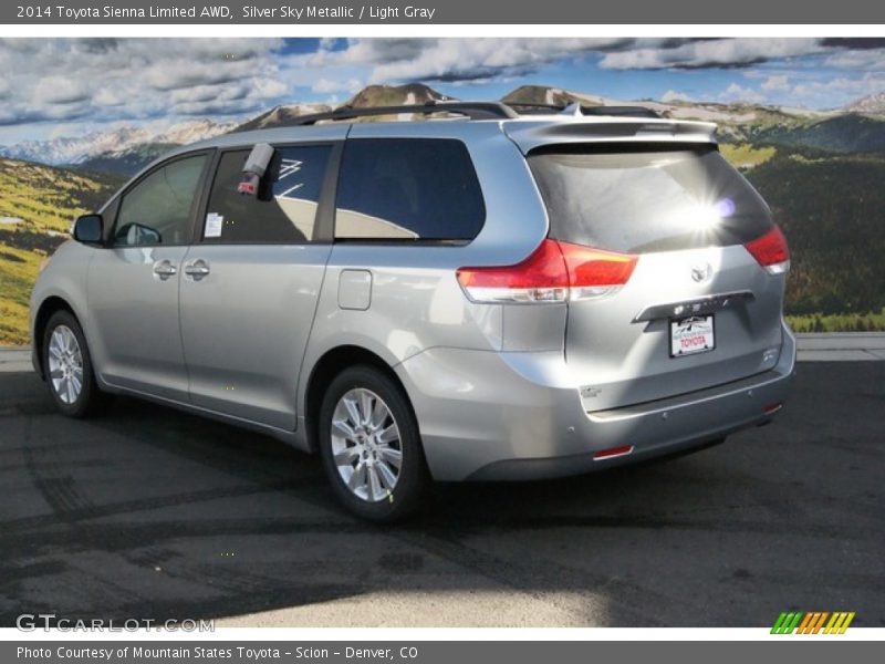 Silver Sky Metallic / Light Gray 2014 Toyota Sienna Limited AWD