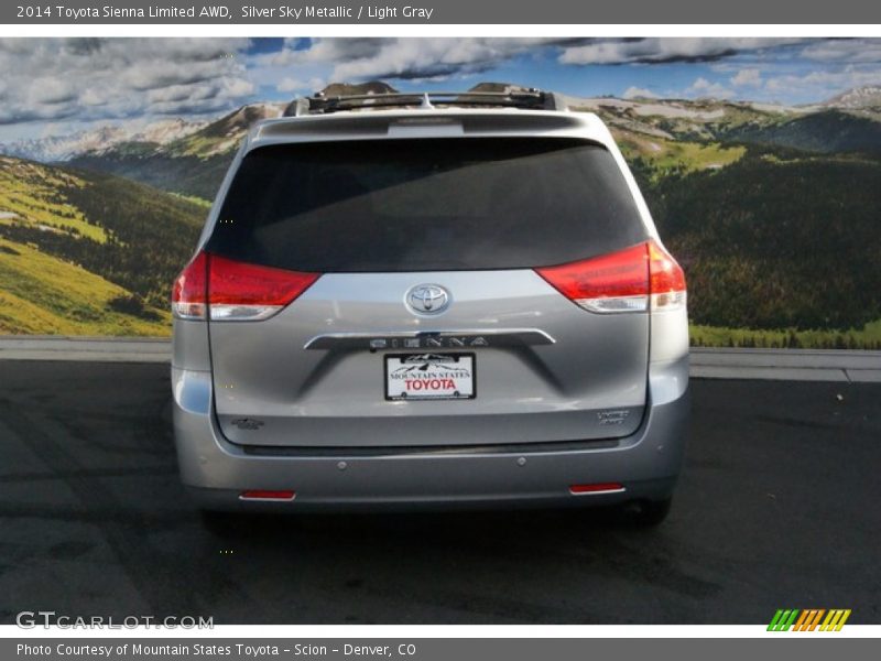 Silver Sky Metallic / Light Gray 2014 Toyota Sienna Limited AWD