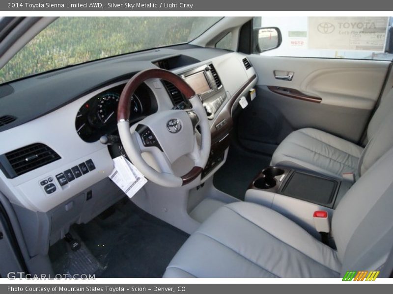 Silver Sky Metallic / Light Gray 2014 Toyota Sienna Limited AWD