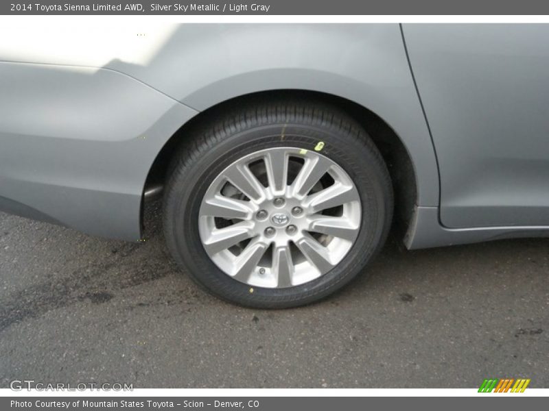 Silver Sky Metallic / Light Gray 2014 Toyota Sienna Limited AWD