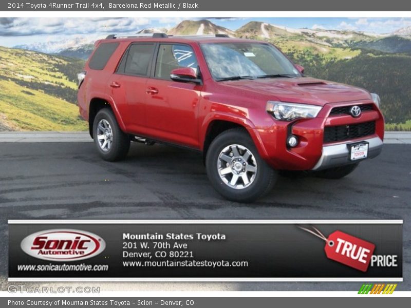 Barcelona Red Metallic / Black 2014 Toyota 4Runner Trail 4x4