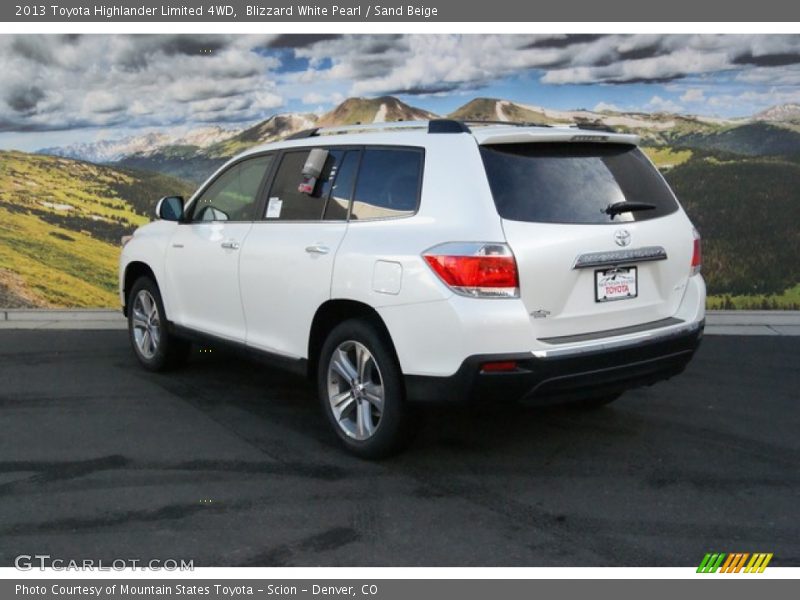 Blizzard White Pearl / Sand Beige 2013 Toyota Highlander Limited 4WD