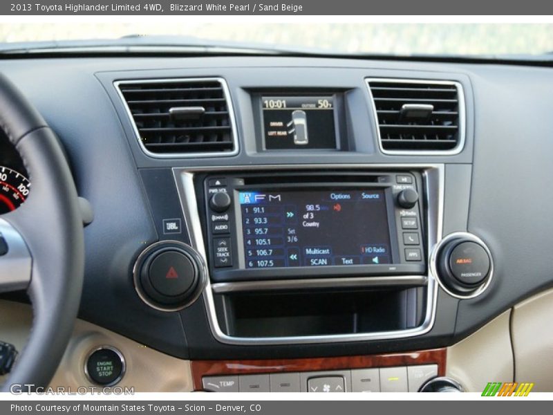 Blizzard White Pearl / Sand Beige 2013 Toyota Highlander Limited 4WD