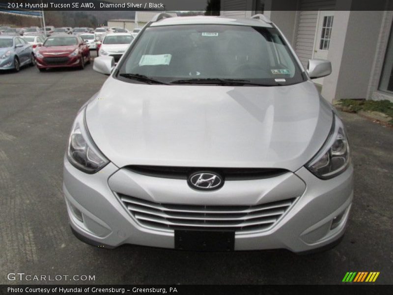 Diamond Silver / Black 2014 Hyundai Tucson SE AWD