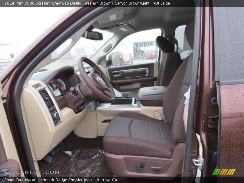 Front Seat of 2014 3500 Big Horn Crew Cab Dually