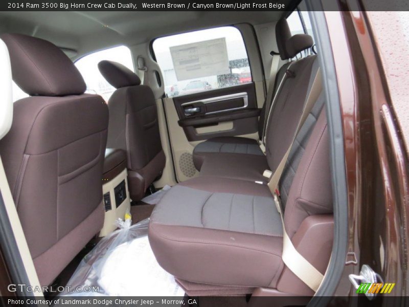 Rear Seat of 2014 3500 Big Horn Crew Cab Dually