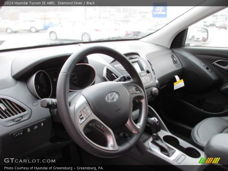 Diamond Silver / Black 2014 Hyundai Tucson SE AWD