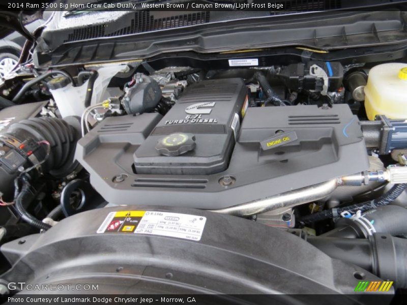  2014 3500 Big Horn Crew Cab Dually Engine - 6.7 Liter OHV 24-Valve Cummins Turbo-Diesel Inline 6 Cylinder