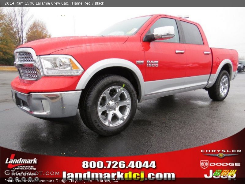 Flame Red / Black 2014 Ram 1500 Laramie Crew Cab