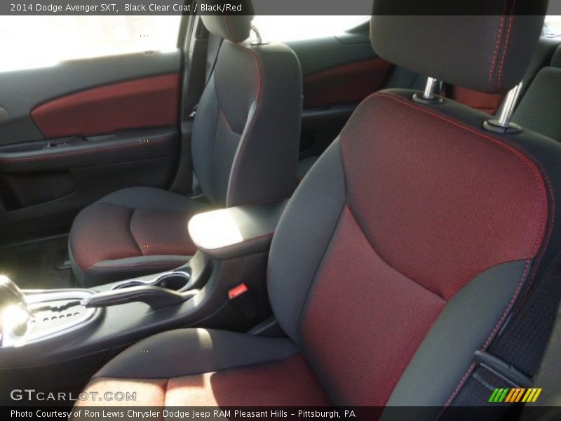 Black Clear Coat / Black/Red 2014 Dodge Avenger SXT
