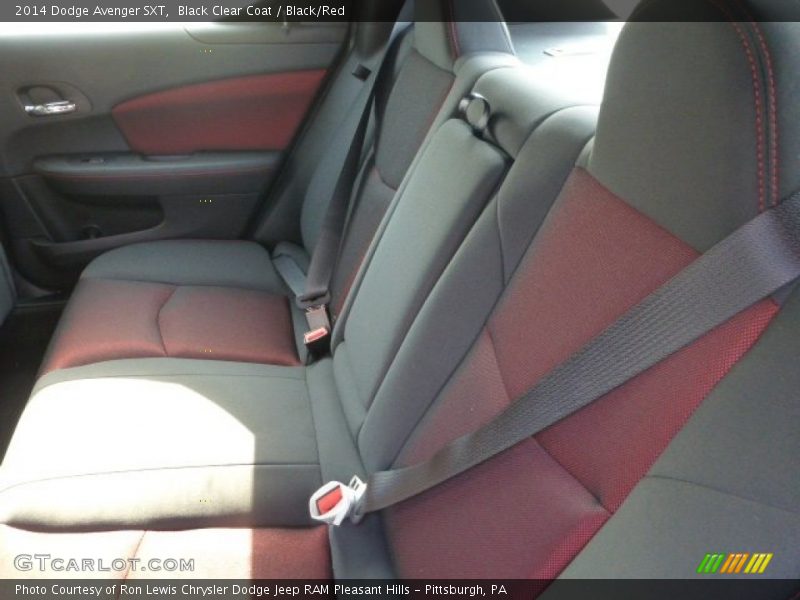 Black Clear Coat / Black/Red 2014 Dodge Avenger SXT