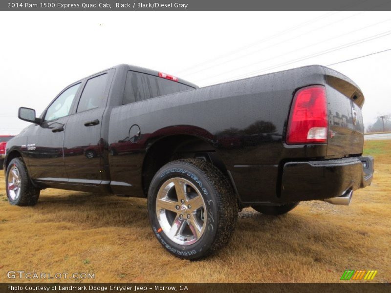 Black / Black/Diesel Gray 2014 Ram 1500 Express Quad Cab