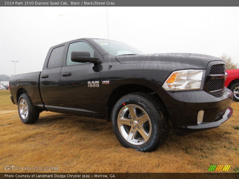 Black / Black/Diesel Gray 2014 Ram 1500 Express Quad Cab