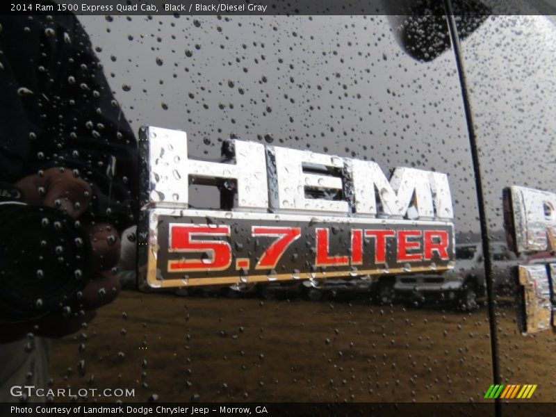Black / Black/Diesel Gray 2014 Ram 1500 Express Quad Cab