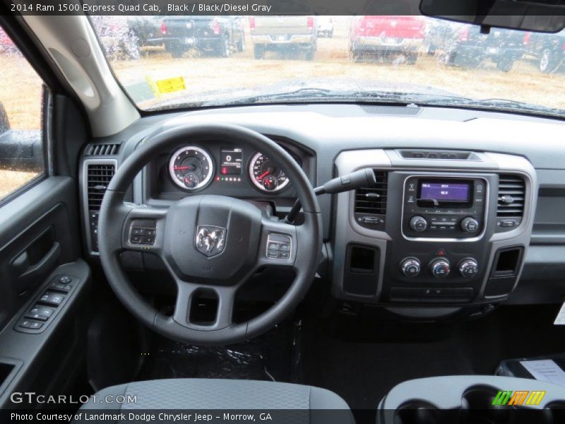 Black / Black/Diesel Gray 2014 Ram 1500 Express Quad Cab