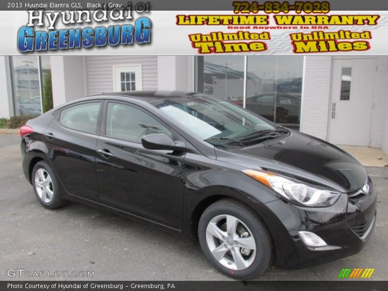 Black / Gray 2013 Hyundai Elantra GLS