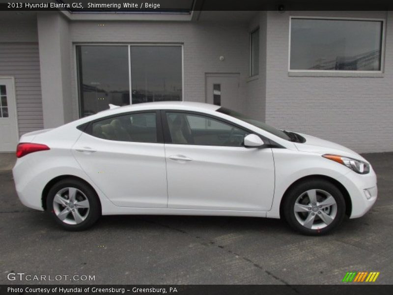 Shimmering White / Beige 2013 Hyundai Elantra GLS