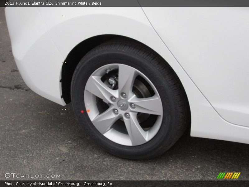 Shimmering White / Beige 2013 Hyundai Elantra GLS