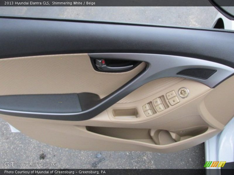 Shimmering White / Beige 2013 Hyundai Elantra GLS