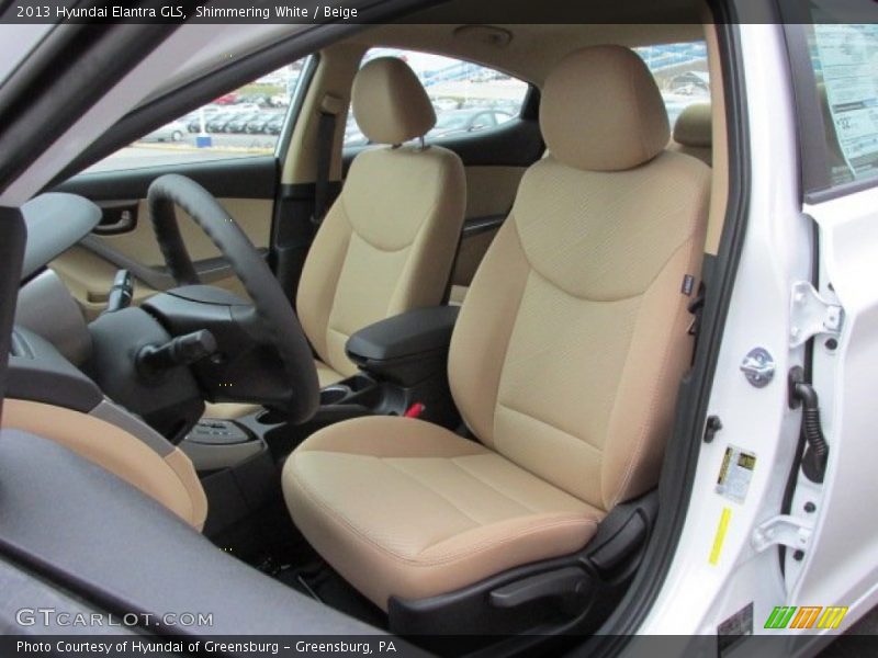 Shimmering White / Beige 2013 Hyundai Elantra GLS