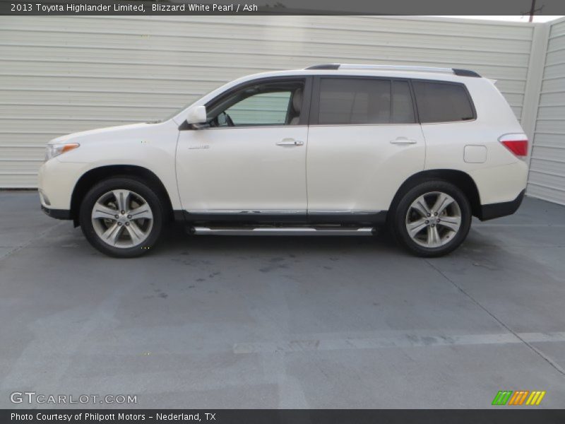 Blizzard White Pearl / Ash 2013 Toyota Highlander Limited