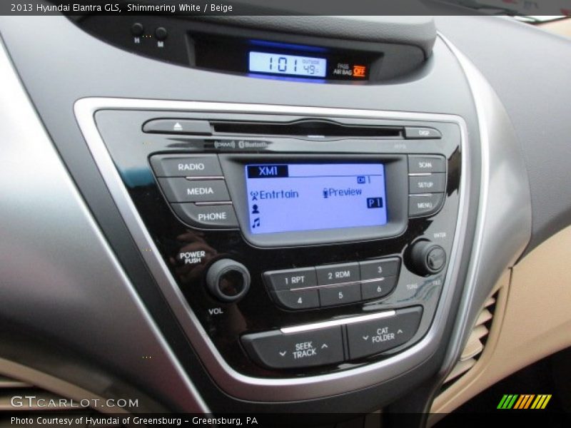 Shimmering White / Beige 2013 Hyundai Elantra GLS