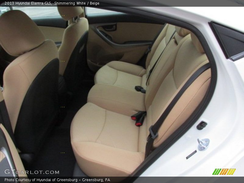 Shimmering White / Beige 2013 Hyundai Elantra GLS