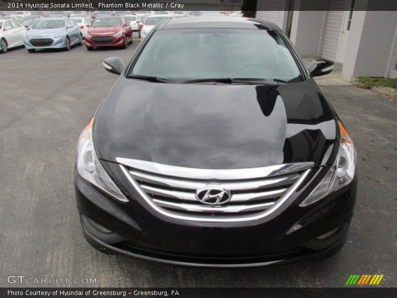 Phantom Black Metallic / Gray 2014 Hyundai Sonata Limited
