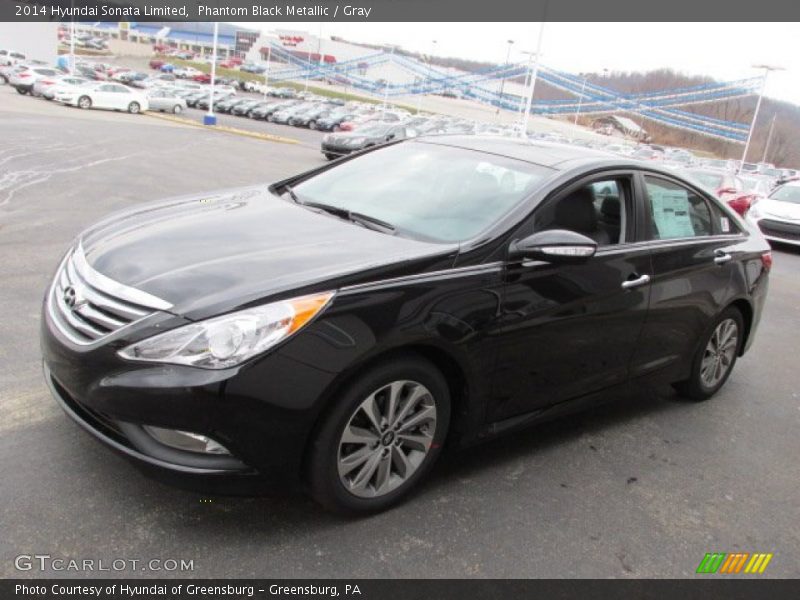 Phantom Black Metallic / Gray 2014 Hyundai Sonata Limited