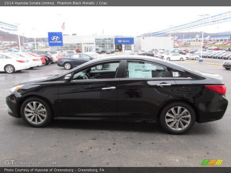 Phantom Black Metallic / Gray 2014 Hyundai Sonata Limited