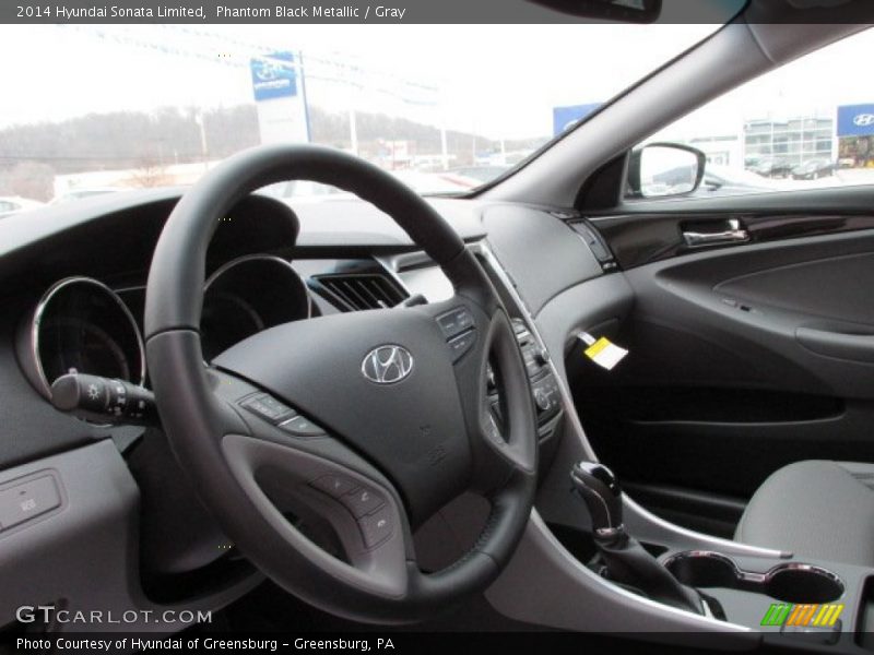 Phantom Black Metallic / Gray 2014 Hyundai Sonata Limited