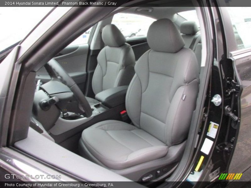 Phantom Black Metallic / Gray 2014 Hyundai Sonata Limited