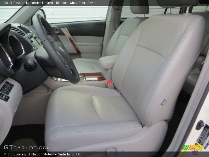 Blizzard White Pearl / Ash 2013 Toyota Highlander Limited
