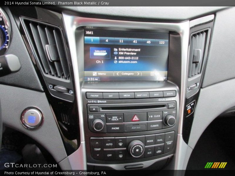 Phantom Black Metallic / Gray 2014 Hyundai Sonata Limited