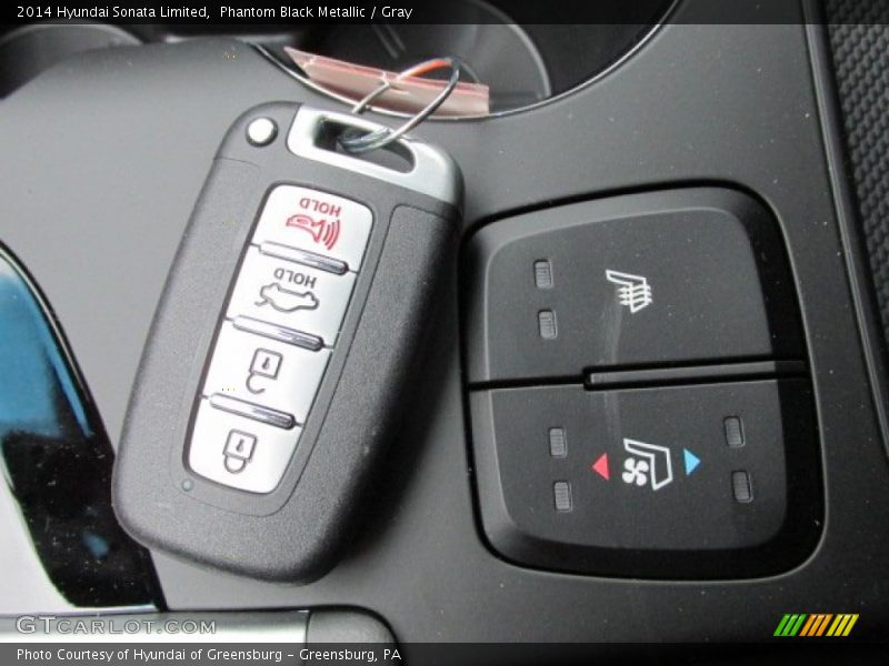 Phantom Black Metallic / Gray 2014 Hyundai Sonata Limited