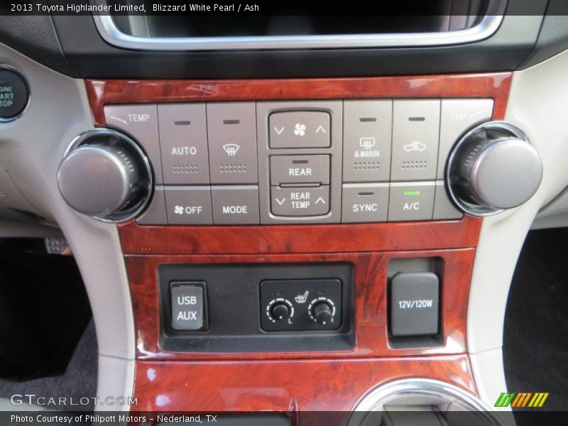 Blizzard White Pearl / Ash 2013 Toyota Highlander Limited