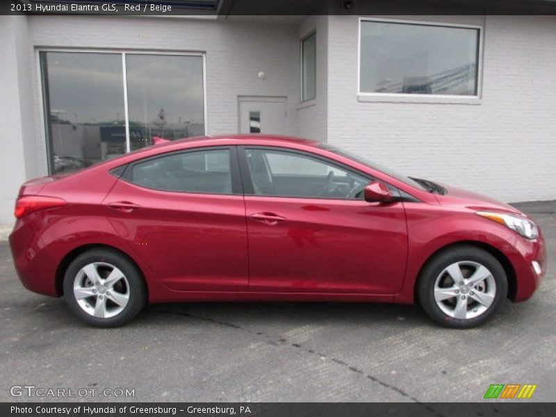 Red / Beige 2013 Hyundai Elantra GLS