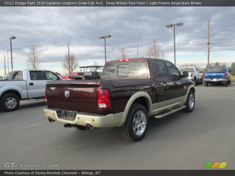 Deep Molten Red Pearl / Light Pebble Beige/Bark Brown 2012 Dodge Ram 1500 Laramie Longhorn Crew Cab 4x4