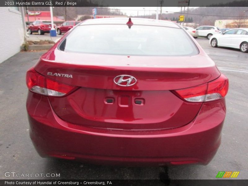 Red / Beige 2013 Hyundai Elantra GLS