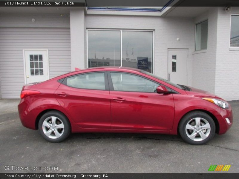 Red / Beige 2013 Hyundai Elantra GLS