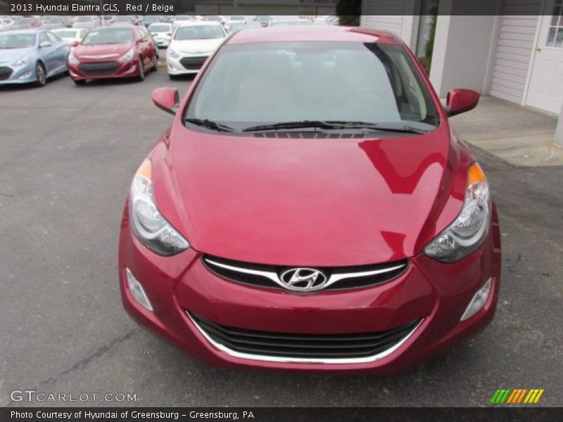 Red / Beige 2013 Hyundai Elantra GLS