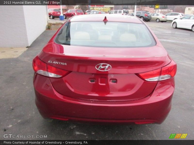 Red / Beige 2013 Hyundai Elantra GLS