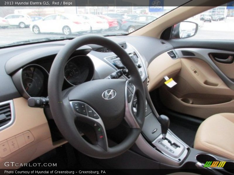 Red / Beige 2013 Hyundai Elantra GLS