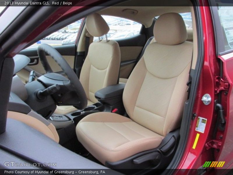 Red / Beige 2013 Hyundai Elantra GLS