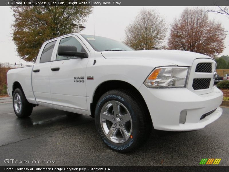 Bright White / Black/Diesel Gray 2014 Ram 1500 Express Quad Cab