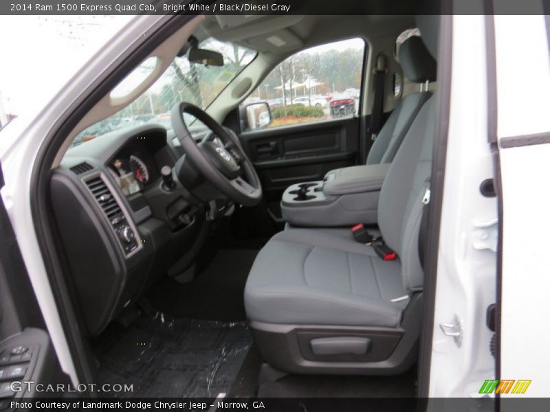 Bright White / Black/Diesel Gray 2014 Ram 1500 Express Quad Cab