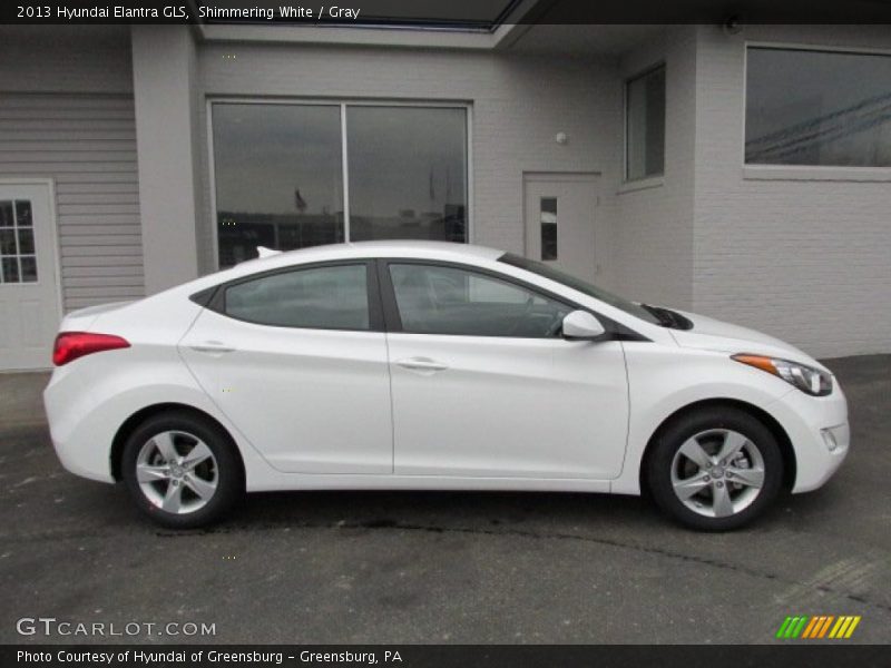 Shimmering White / Gray 2013 Hyundai Elantra GLS