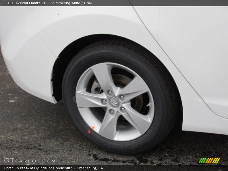 Shimmering White / Gray 2013 Hyundai Elantra GLS